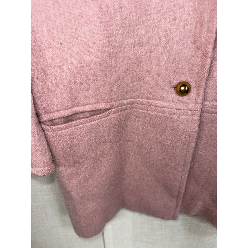 Vintage Mayfair of California USA Pink Mohair Jacket Coat 60's Wool Women's L - Picture 3 of 8